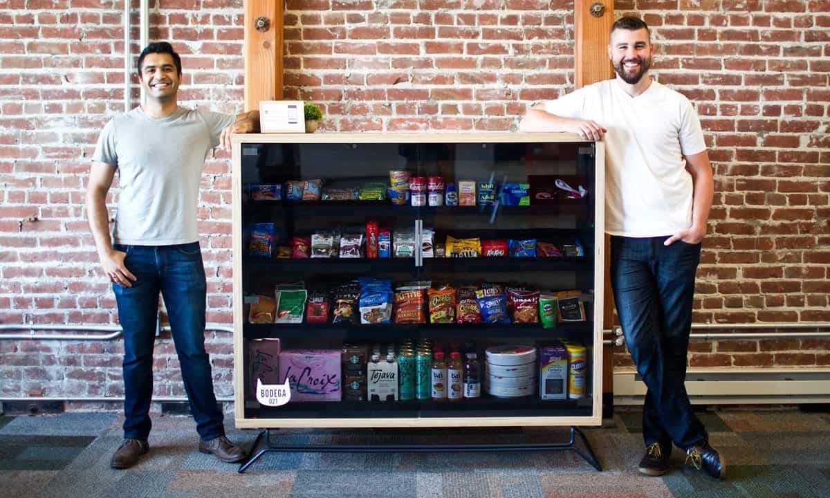 Pantry box for offices connects to pay-as-you-eat app