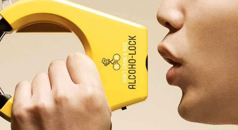 Bike lock requires cyclists to take a breathalyzer test