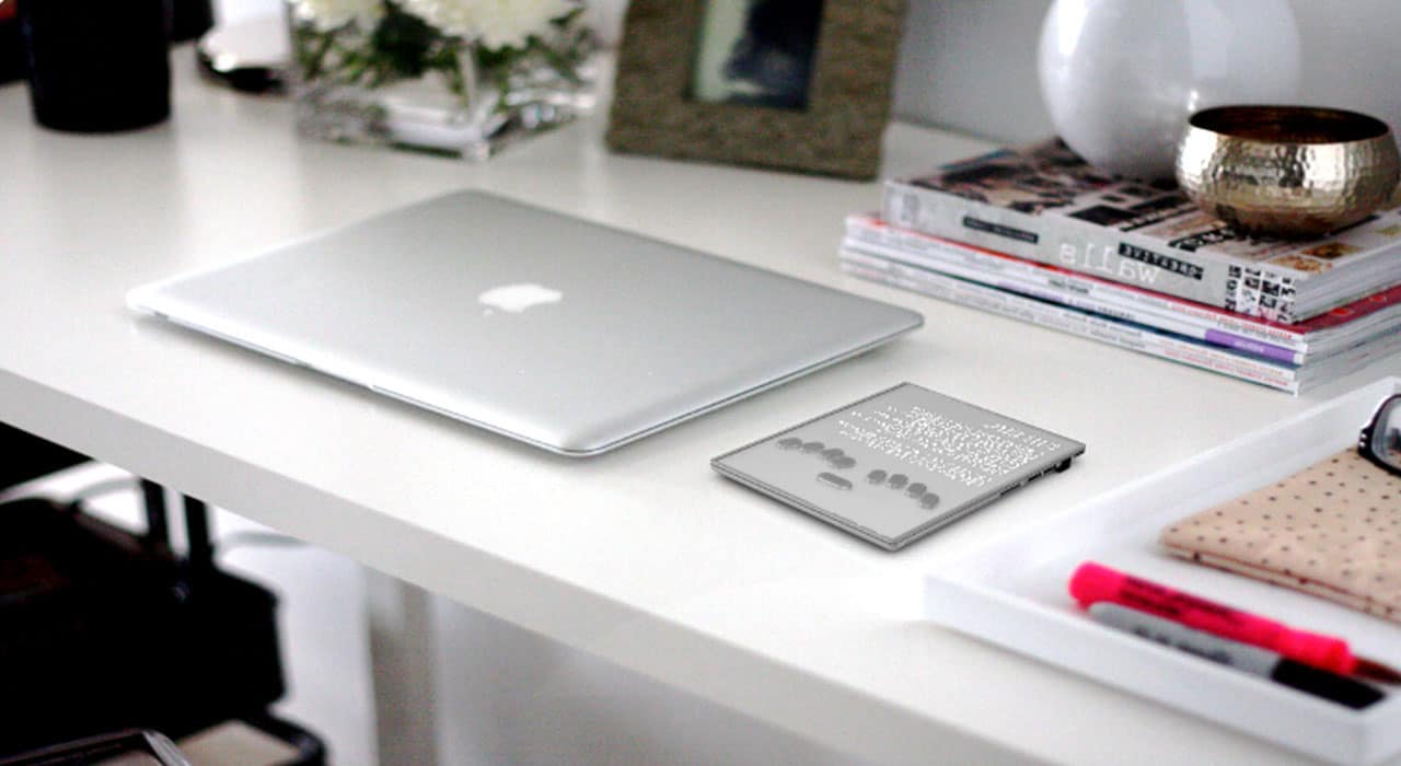 Braille tablet can convert text for blind users and let them read, write and chat