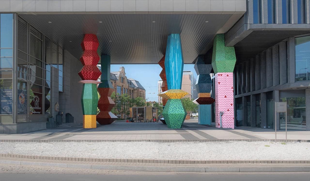 Interactive public sculptures tell climate change story