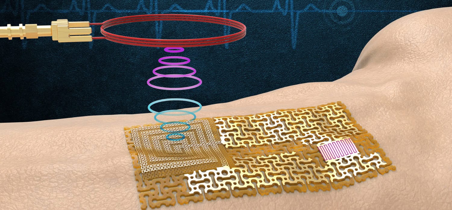 Wireless skin measures pulse, sweat, and UV exposure