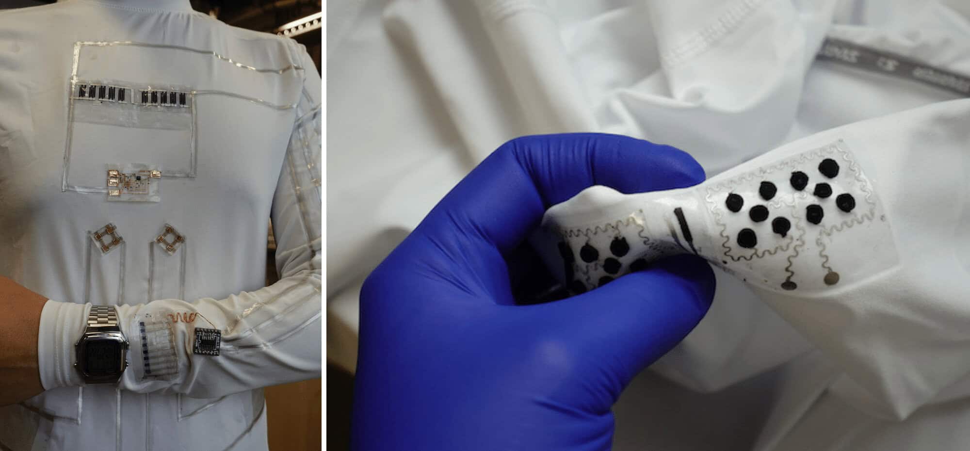 Screen-printed e-textile uses sweat and motion to power small devices