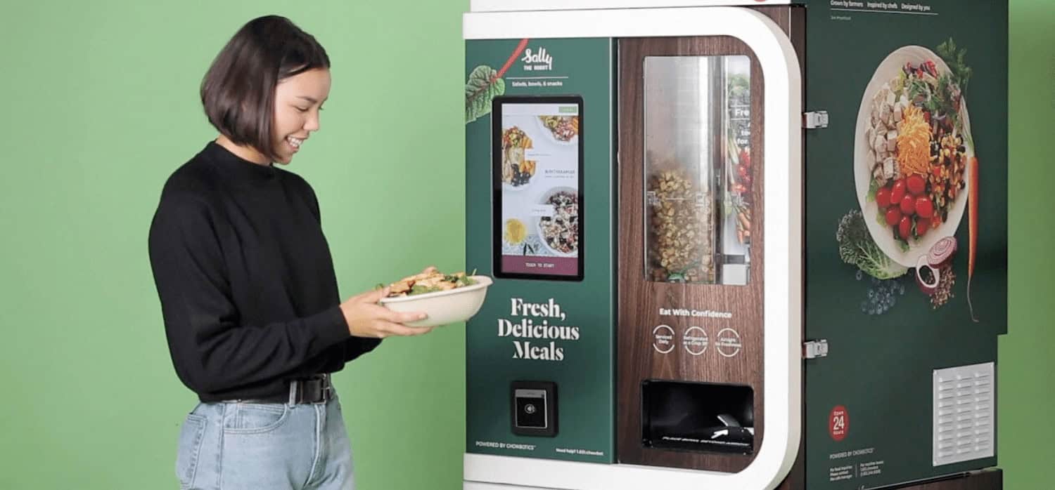 An upgraded robot salad vending machine