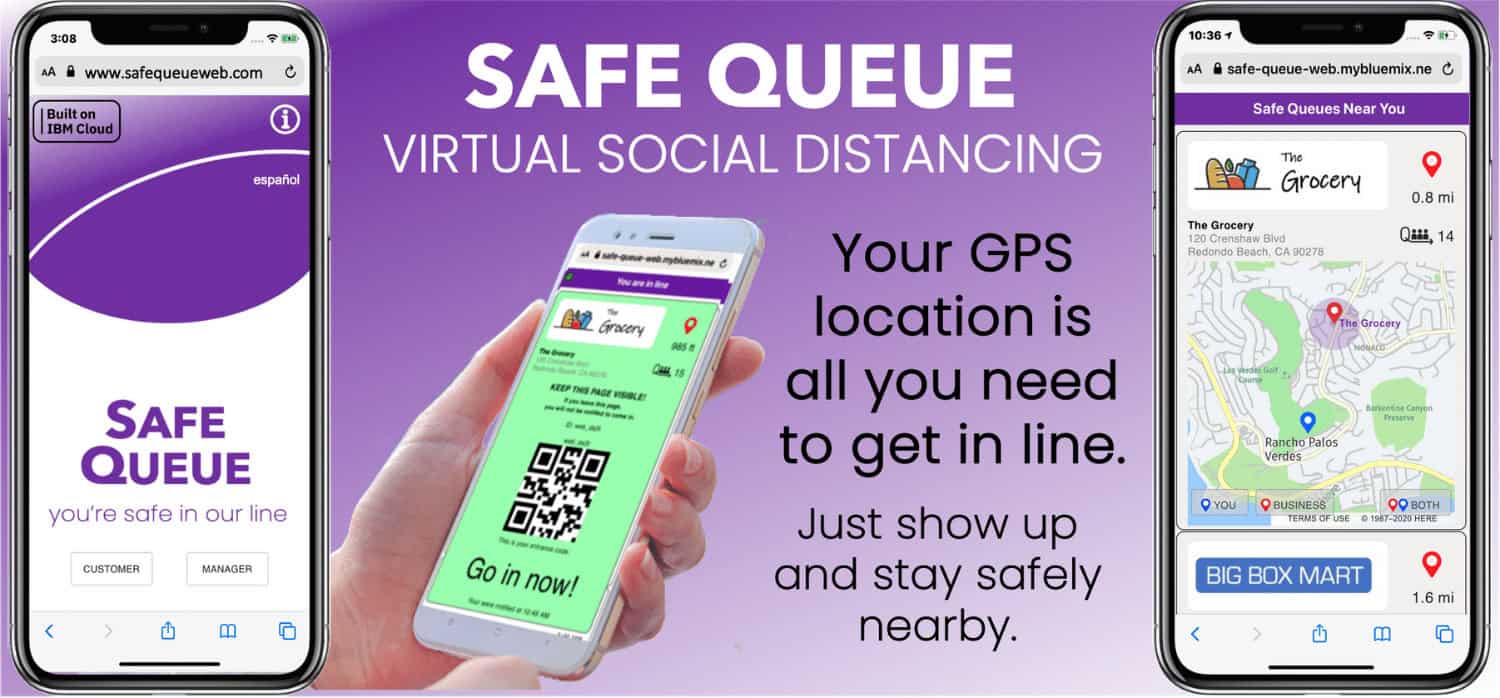 A mobile queuing platform removes need for standing in line