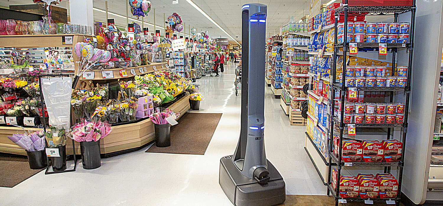 Aisle-scanning robots for automating store inventory