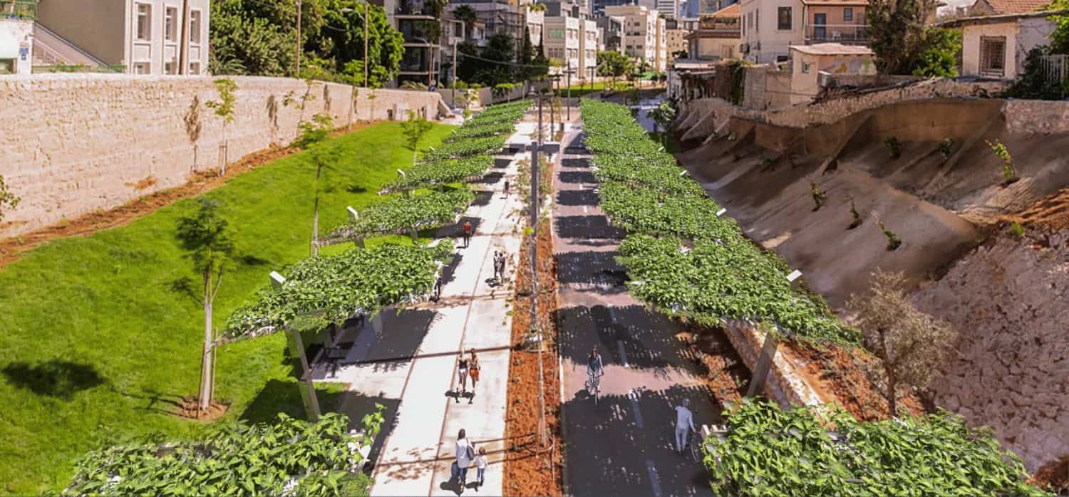 A recycling shower saves water￼