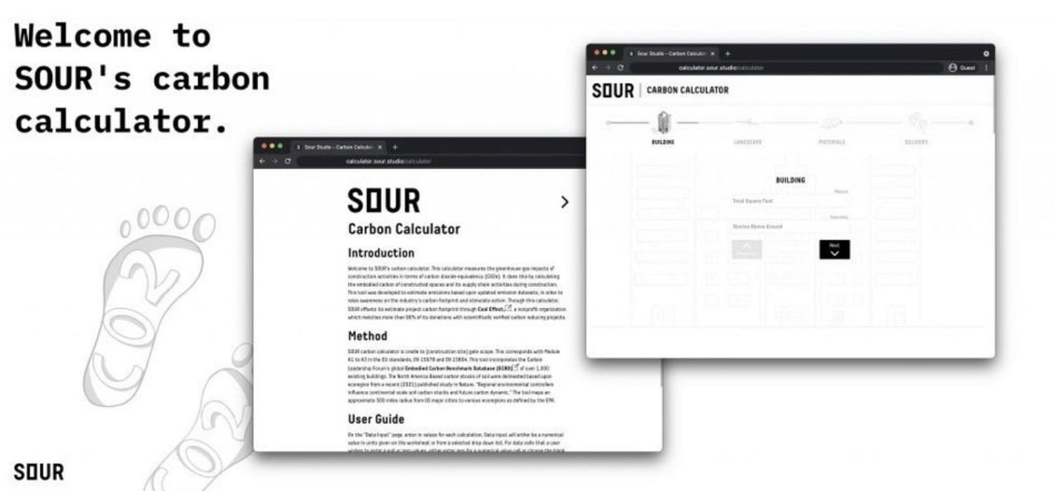 Design studio develops calculator to measure carbon footprint of construction