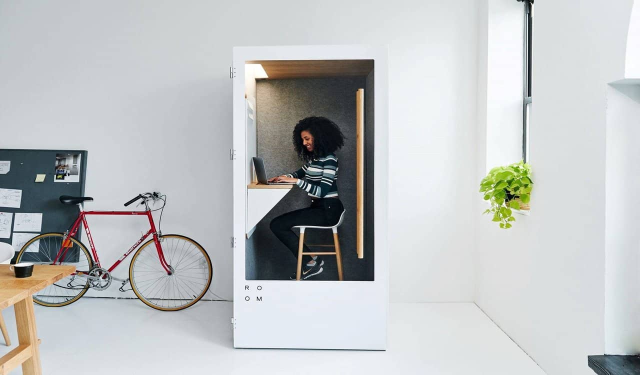 Self-assembled pod provides privacy in open-plan offices