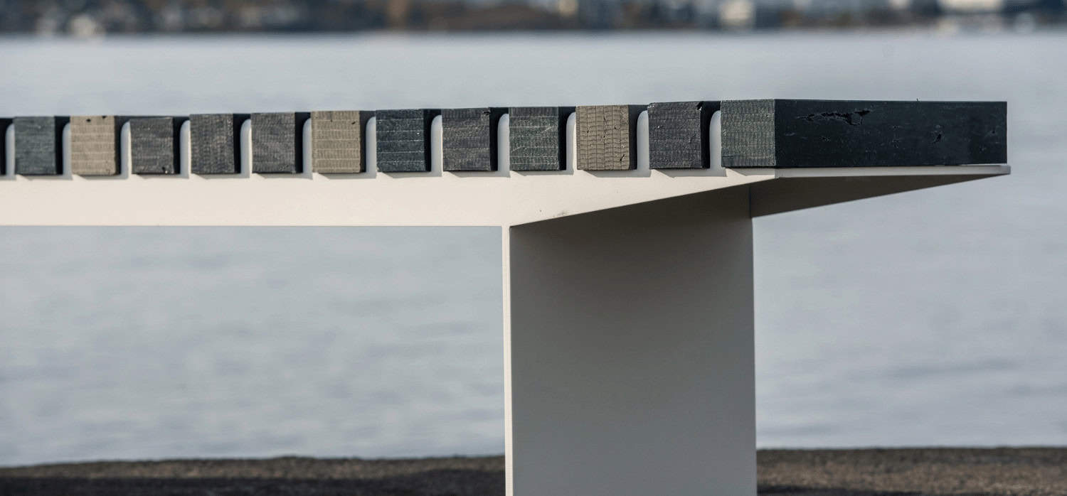 Norwegian brand turns marine waste into sea-inspired benches