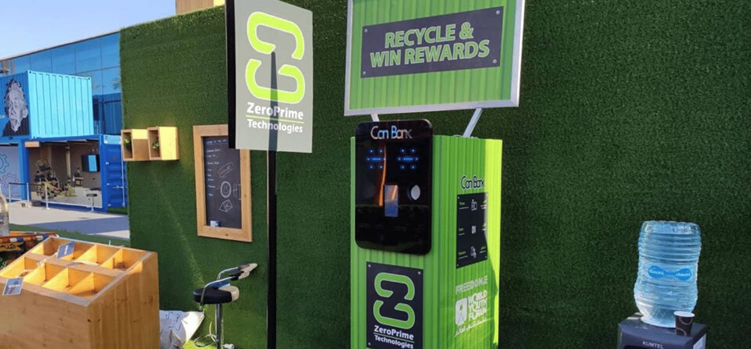 A smart vending machine that rewards recycling