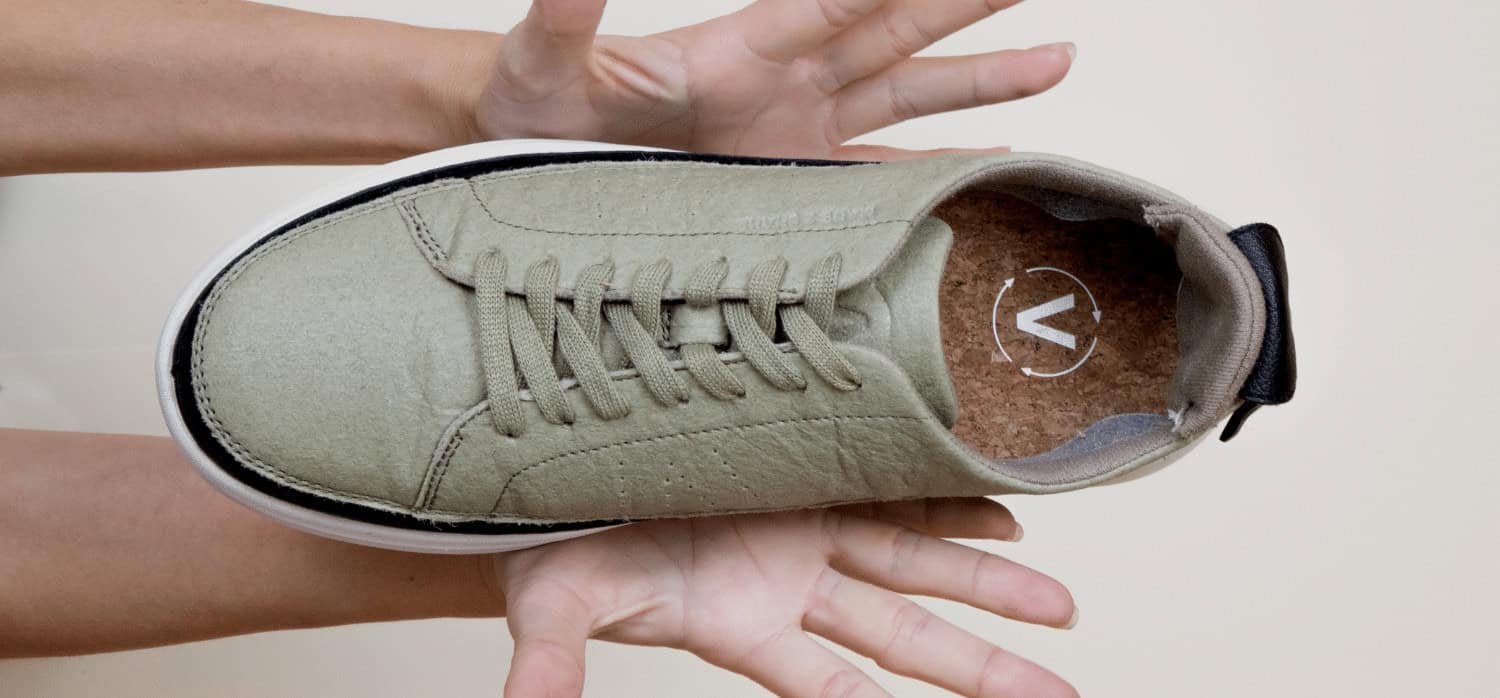 Eco-friendly shoes with reusable soles and zip-on styles