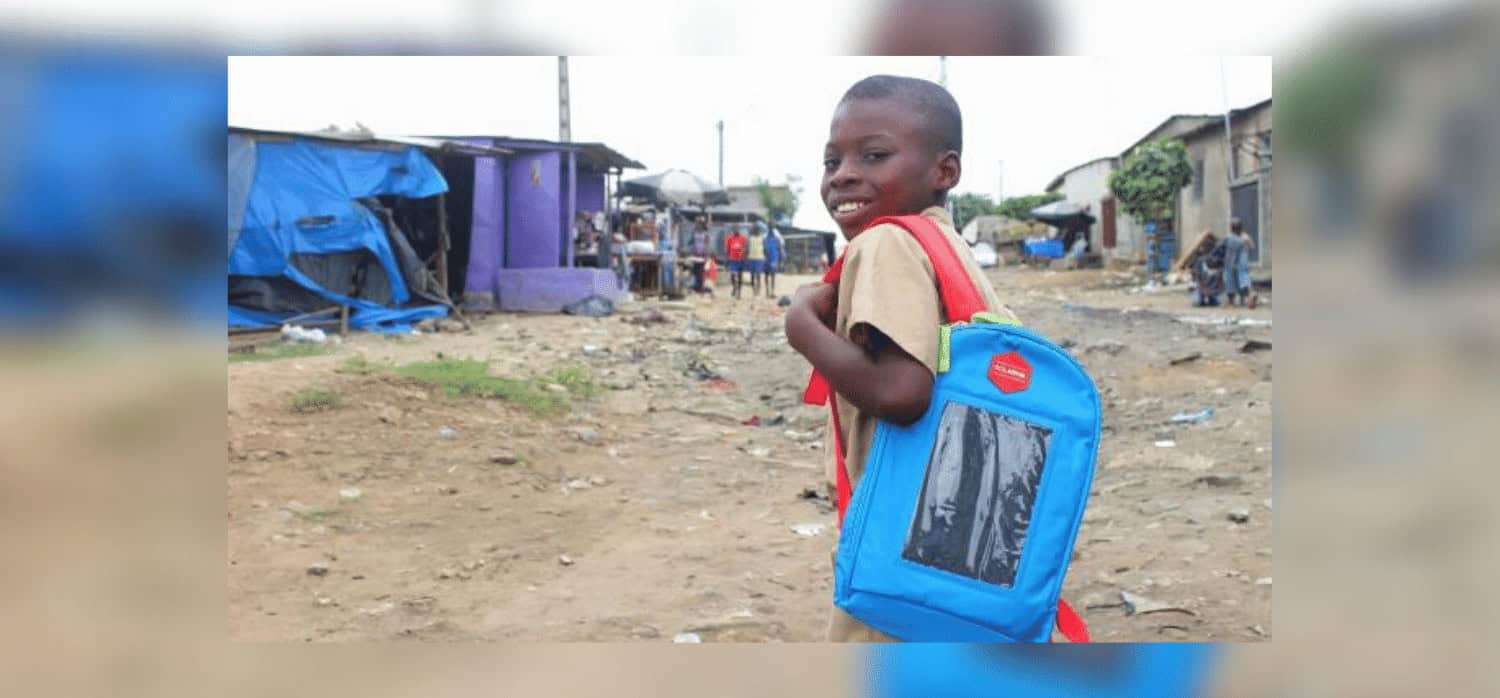 Solar-powered backpack provides light to off-grid students