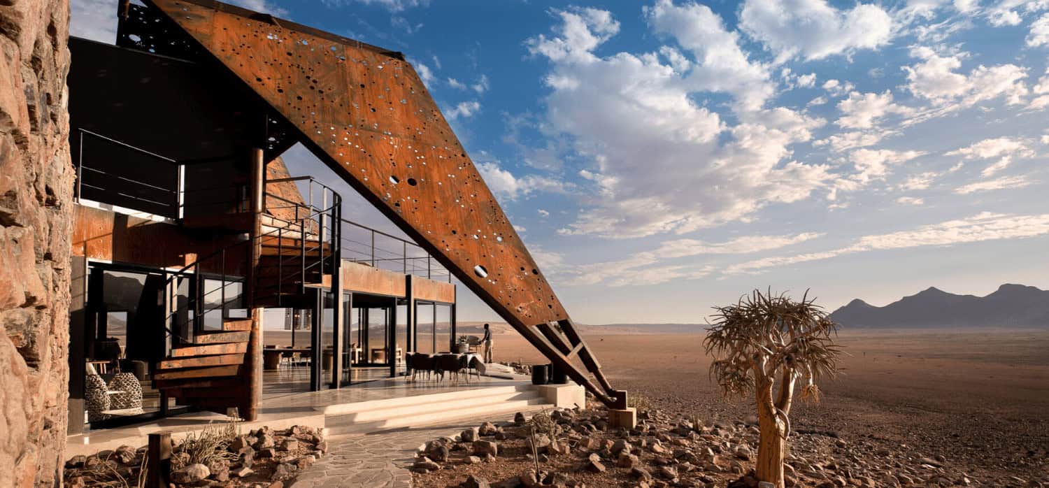 A sustainable lodge in the middle of the Namib Desert