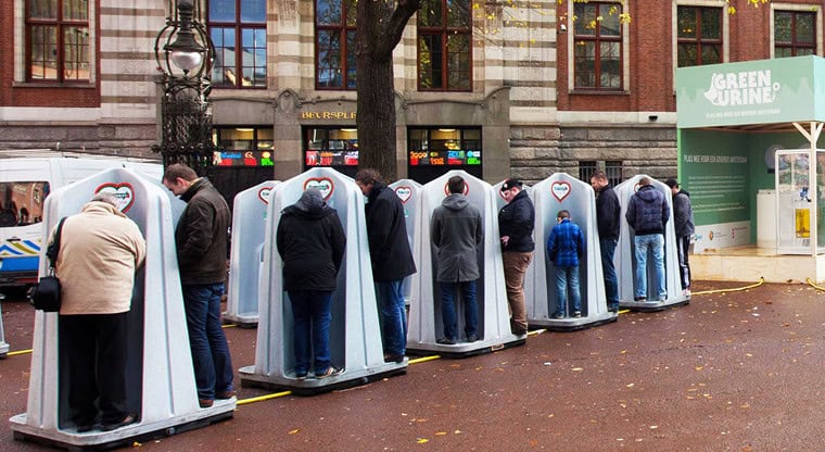 Public garden urinals in Paris turn pee into fertilizer